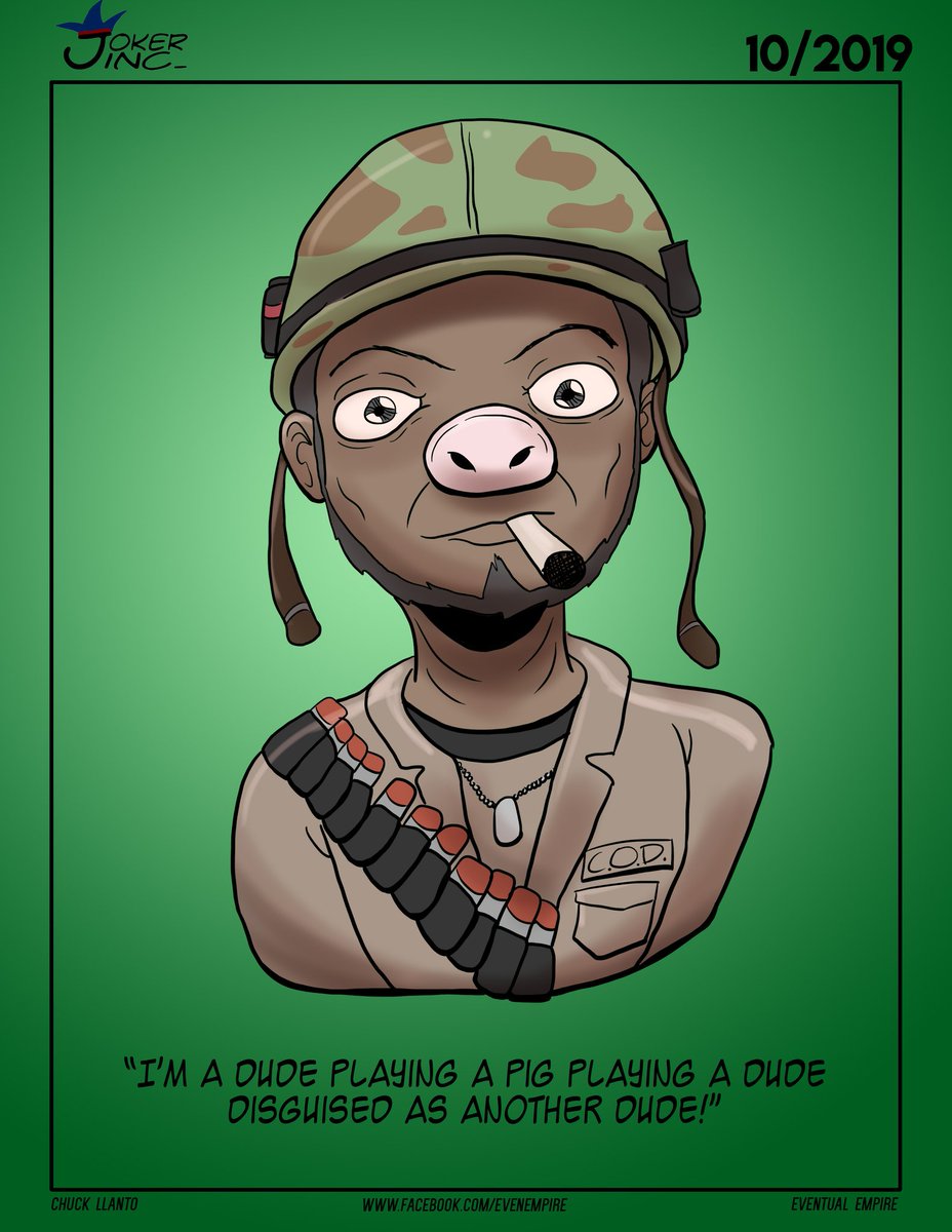 StandPig's tweet photo. @ChuckPackage has done it again!The pigification of our latest guest, @ChainFeeds is ready! Be sure to join us every Friday for #GrillinTimes and see who is next live only on @caffeine! #streaming #TalkShow https://t.co/7lOM7FjCe9