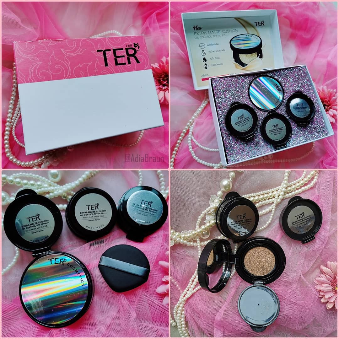 adia's tweet photo. ลองใช้ TER Extra Matte Cushion คุชชั่นจากแบรนด์เฑอรุ่นใหม่ เนื้อแมท ช่วยคุมมัน กลบรอยแดงจากสิวได้ ส่วนรอยดำจากสิวเข้มๆจะปกปิดพอได้ เหลือรอยจางๆ  ใช้แล้วผิวดูสวย ผิวดูฉ่ำ คุมมัน ไม่ทำให้ผิวดูหนาเตอะ ไม่หนักหน้า ผิวดูเนียนกริบดี ชอบมาก
เราใช้เบอร์ 23 เหมาะกับผิวสองสี
@TERCosmetics https://t.co/u7mSR8I0NX