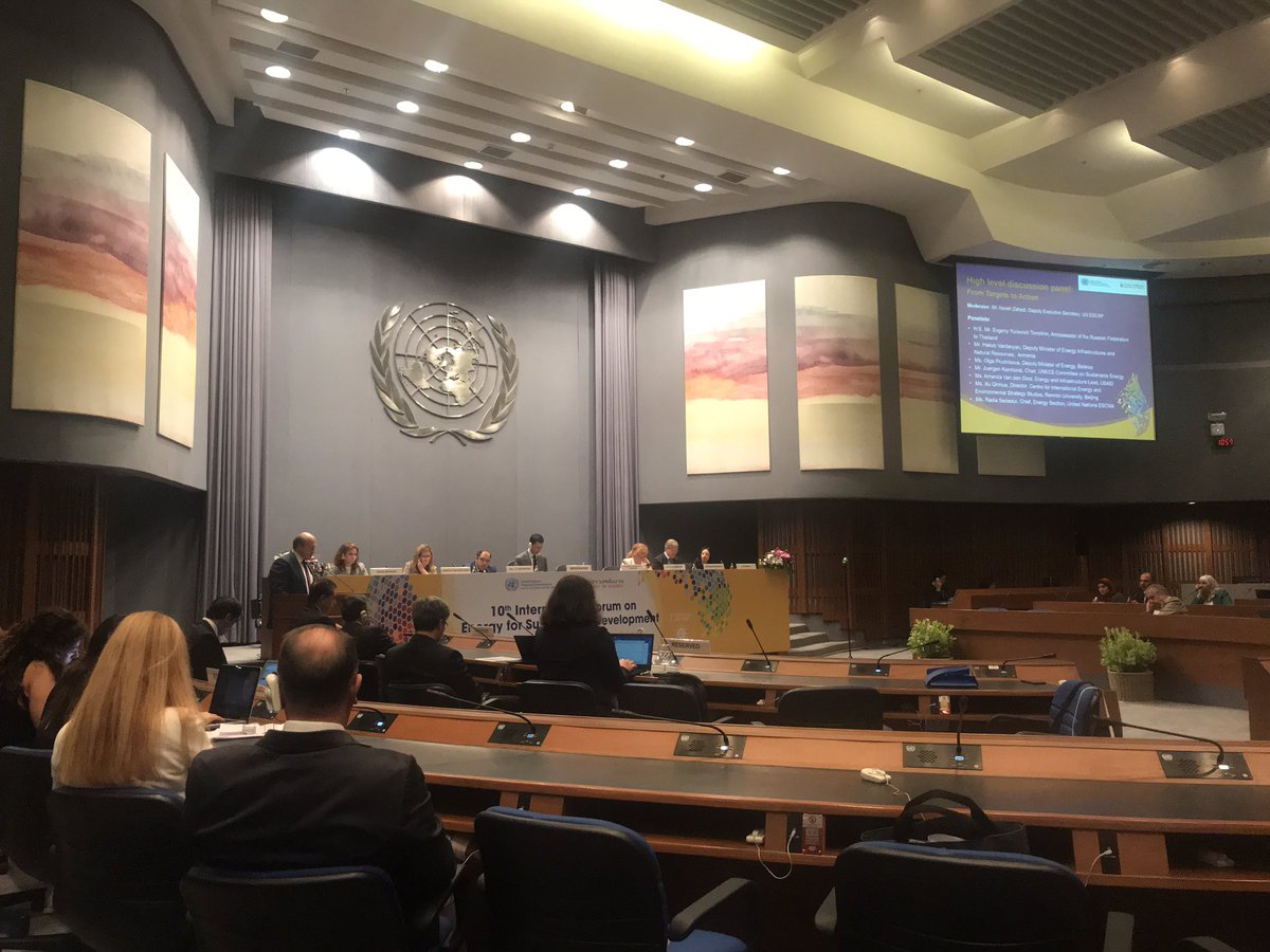 The 10th International Forum on #energy for #SustainableDevelopment has started today in #Bangkok organised by UN Regional Commissions bringing countries and stakeholders together to discuss how to go from targets to actions <a href="/UNESCAP/">United Nations ESCAP</a>, <a href="/UNECE/">UNECE</a> #IFESD, #EnergyWeek2019