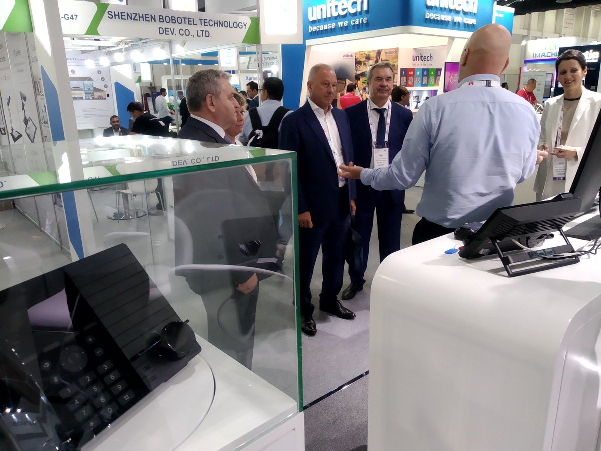 getmobit's tweet photo. On the first day of #GITEX2019, honorary guests visited #Getmobit: Vice President of the Chamber of Commerce and Industry of the Russia Vladimir Dmitriev, and a member of the royal family of Saudi Arabia, investor & entrepreneur Sheikh Al-Waleed Ahmad Al-Dahash https://t.co/mxIVbYeXGV