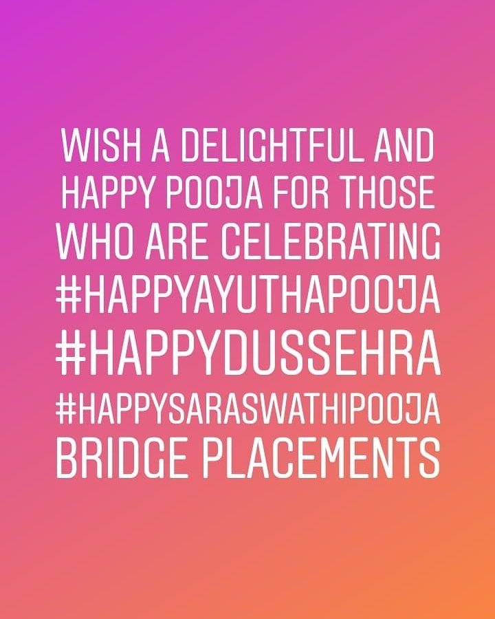 Bridgeplacement's tweet photo. #HappyAyuthapooja
#HappyDussehra
#HappySaraswathipooja https://t.co/AtMg2Fcc21