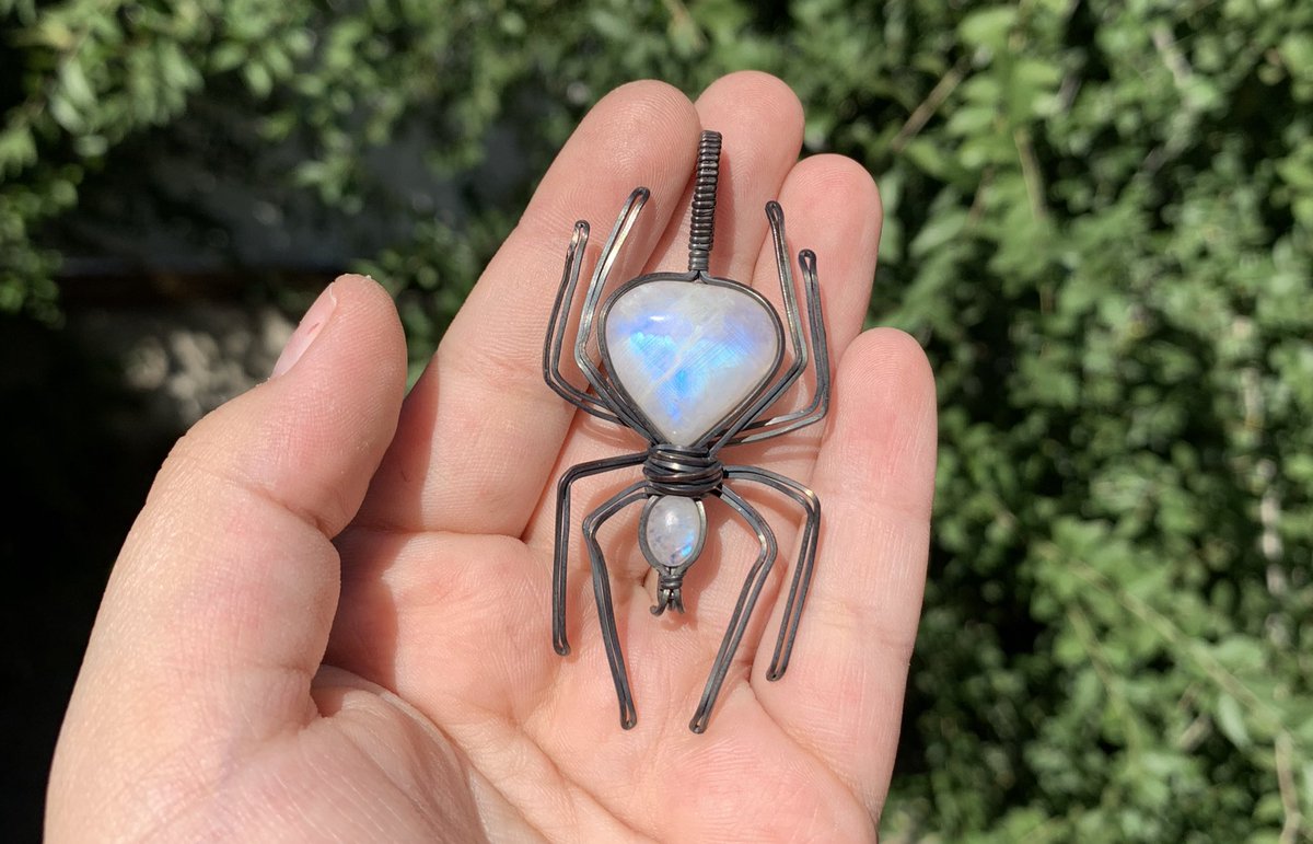 mamagreeen's tweet photo. These two double bailed rainbow moonstone spiders are still available 🕷
https://t.co/By91Z96Y85 https://t.co/Uiyq3Vekq3