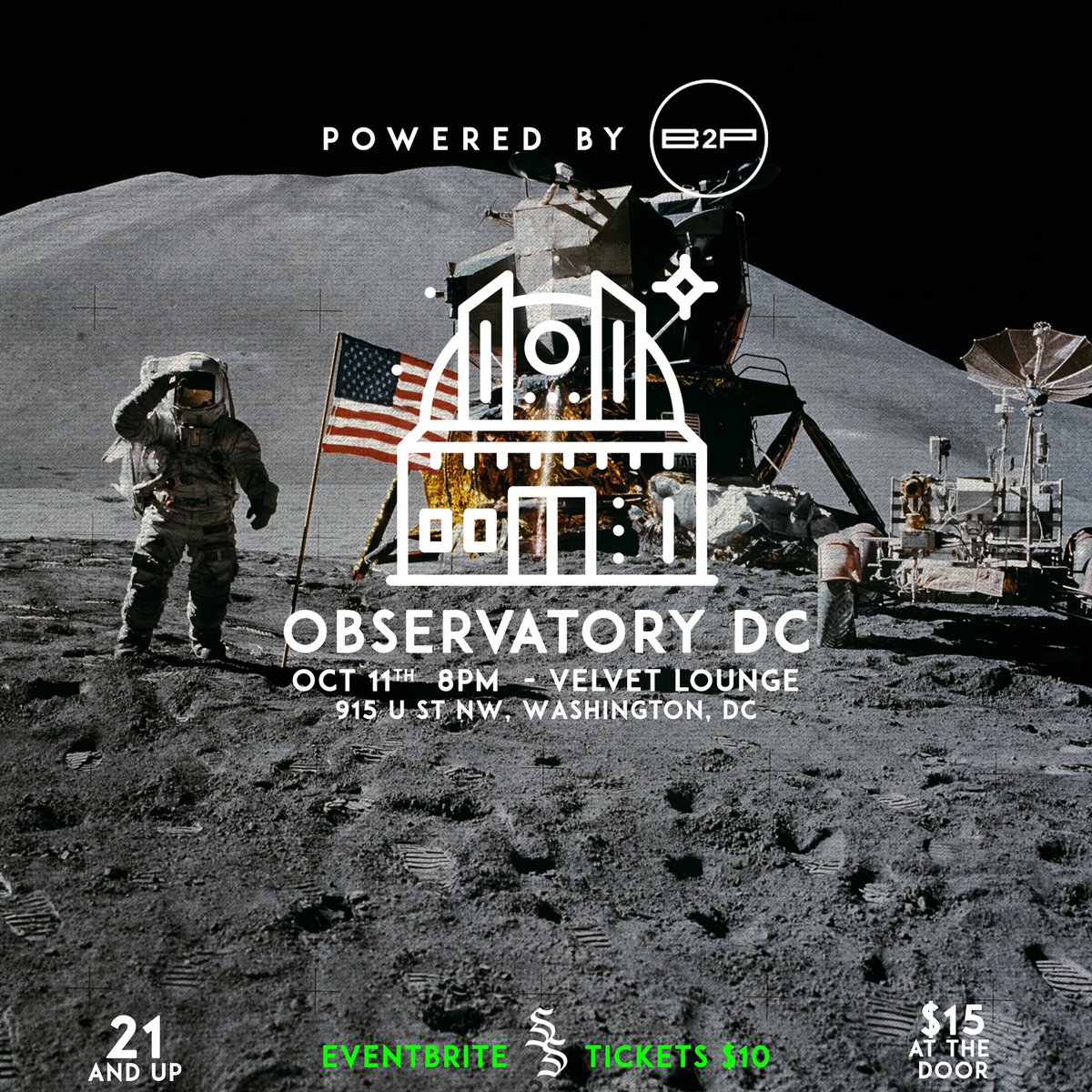 B2PObservatory's tweet photo. 🌐🚀#ObservatoryDC returns THIS FRIDAY 10.11.19 

🎤 Hosted by 
@OG_Bri &amp; @djtrillakay 

🔊 Check out our new playlist feat.  @rMell_, @notalonellc, #iLLecism &amp; more:

https://t.co/OBoKqOwRFH https://t.co/qSEb3l2afv