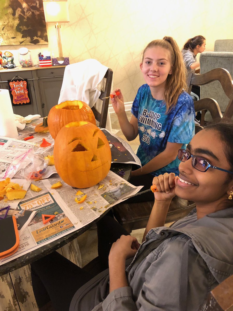 Today we were able to carve pumpkins at the Fisher House, which provides residence for families of veterans staying at the nearby Milwaukee VA Medical Center