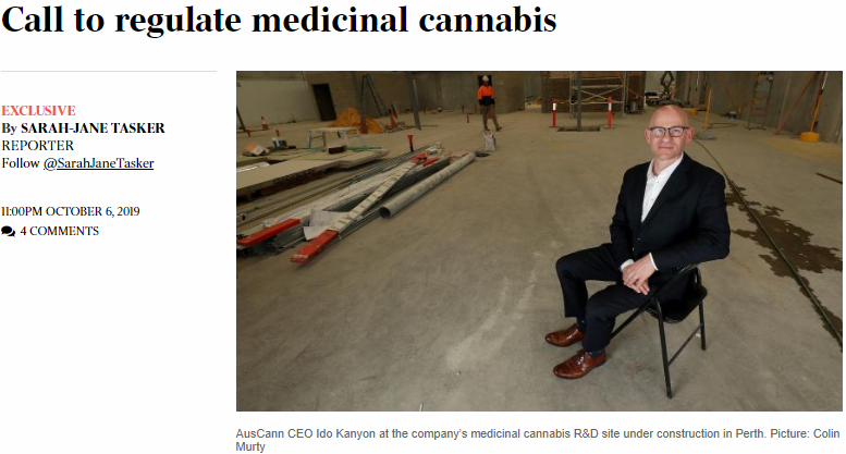 Our CEO Ido Kanyon in today's The Australian newspaper on call to regulate medicinal cannabis. https://t.co/RGyOd3Dp30 @australian @SarahJaneTasker #Pharmaceutical