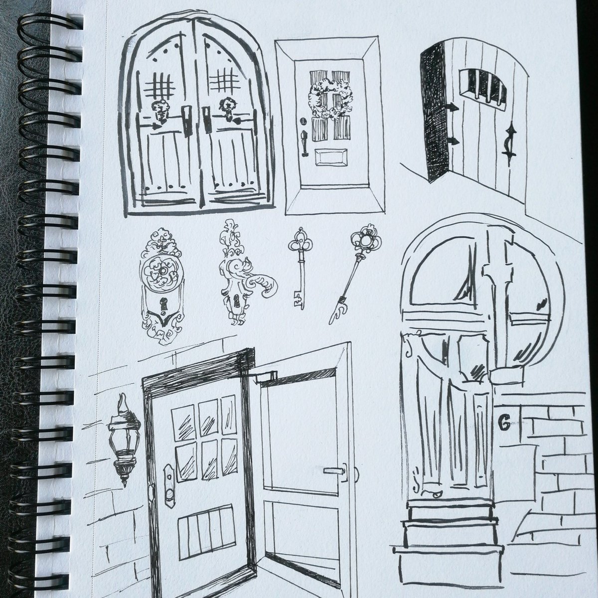 Inktober day 6: Door. Trying to have fun and experiment instead of being perfect 
#inktober2019 #inktober 