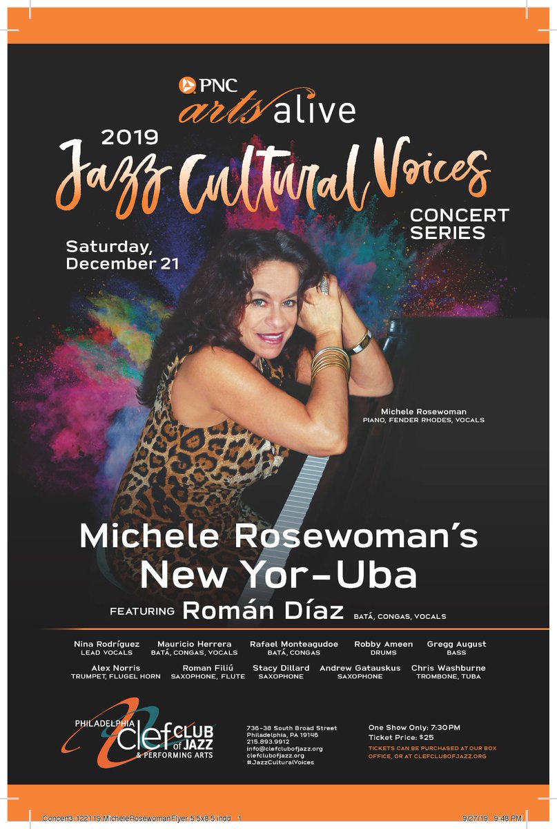 New Yor-Uba to perform at The Phily Clef Club for the Jazz Cultural Voices series on December 21st 2019.  clefclubofjazz.org/event/pnc-arts…