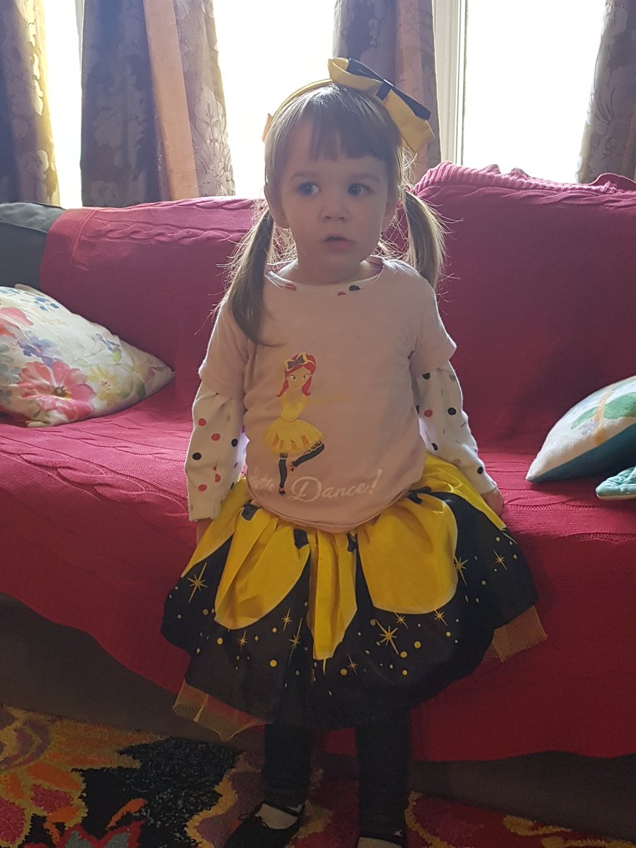 VivianPetho's tweet photo. Isolde loved the concert today! Wanted to sleep in her Emma tutu!  @TheWiggles @Anthony_Wiggle @Emma_Wiggle @Lachy_Wiggle @Simon_Wiggle https://t.co/JlfcLo0Frt