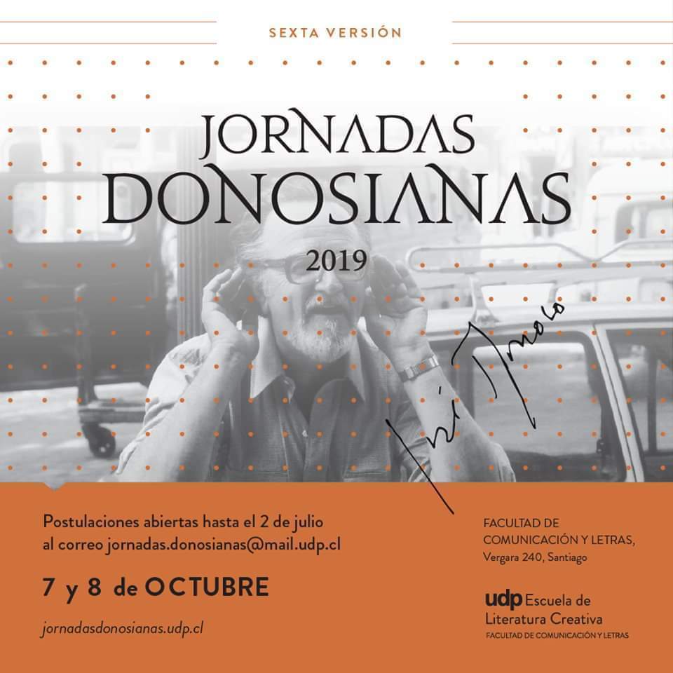 @culturalnunoa Este lunes comienza en la <a href="/udp_cl/">UDP</a> la Sexta versión de las Jornadas Donosianas. El encuentro, en torno a la vasta obra narrativa del prolífico escritor chileno José Donoso, se desarrollará también el martes 7. Programa completo en jornadasdonosianas.udp.cl