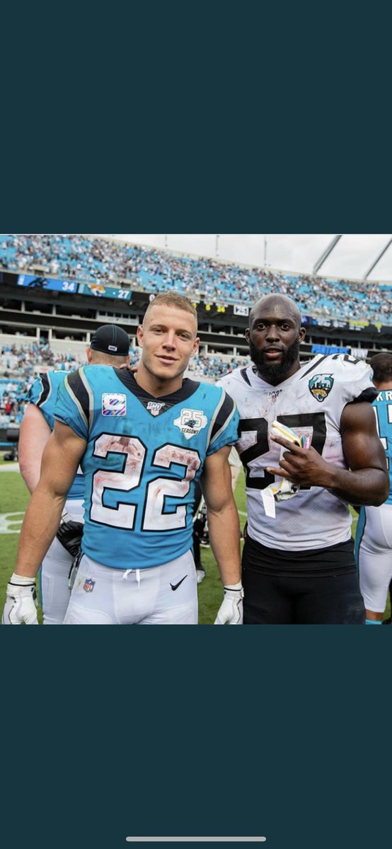 _fournette's tweet photo. Ghost and tommy good game brother @run__cmc https://t.co/M9rOInibUJ