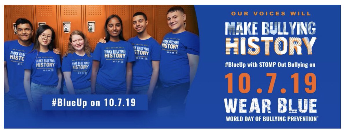 SSDCFH's tweet photo. Please support Chet’s ASB and #BlueUp tomorrow. Wear blue to raise awareness of bullying prevention initiatives. @SSDKristin @drsmpierce https://t.co/vwpMA7xweA