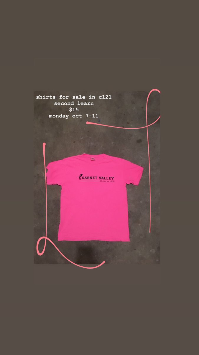 GV_SUFH's tweet photo. get your pink shirt for the football game this friday is mrs. lockard’s room for $15! https://t.co/CB5VnhZAhV
