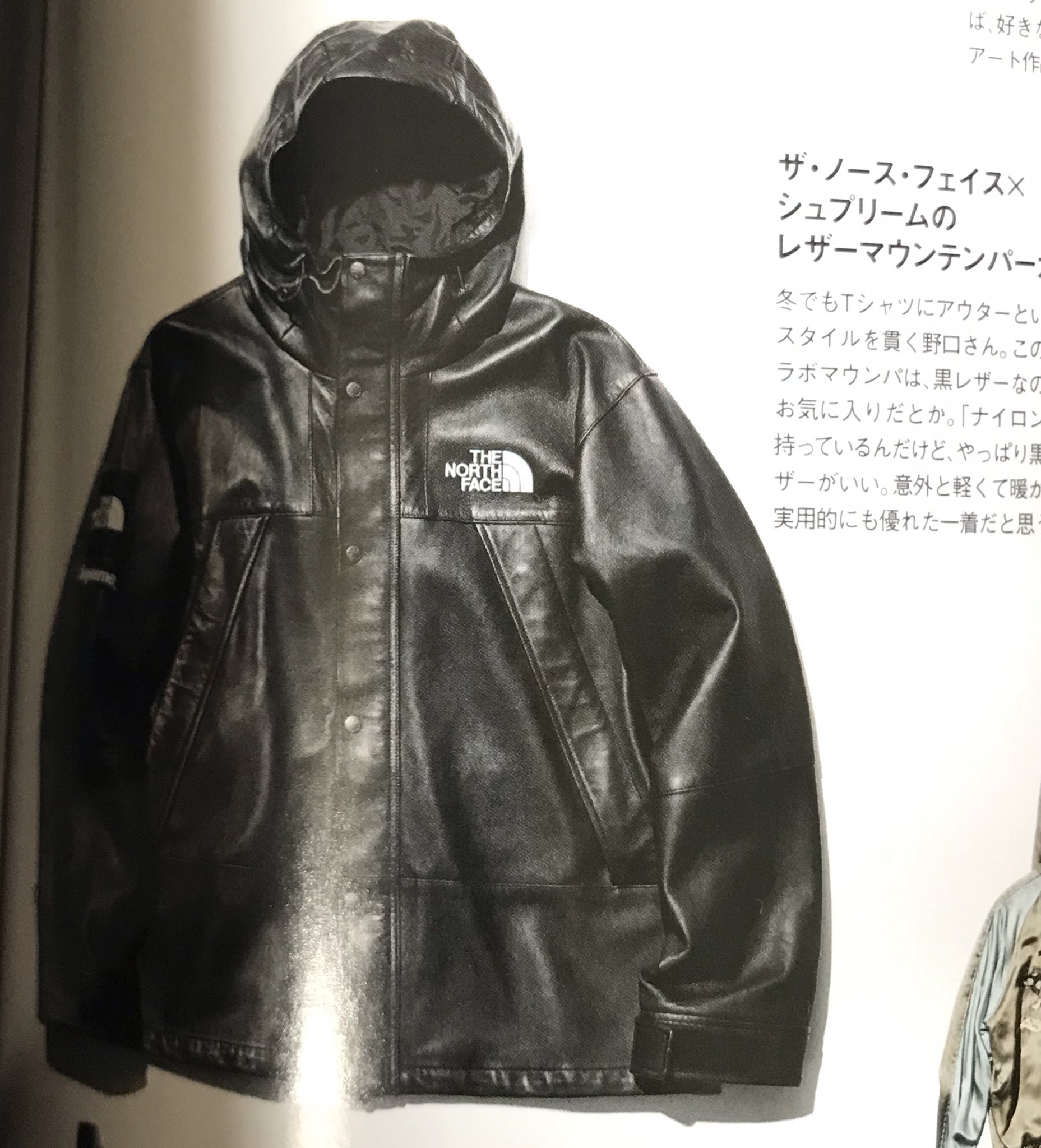 supreme THE NORTH FACE レザーマウンテンパーカー