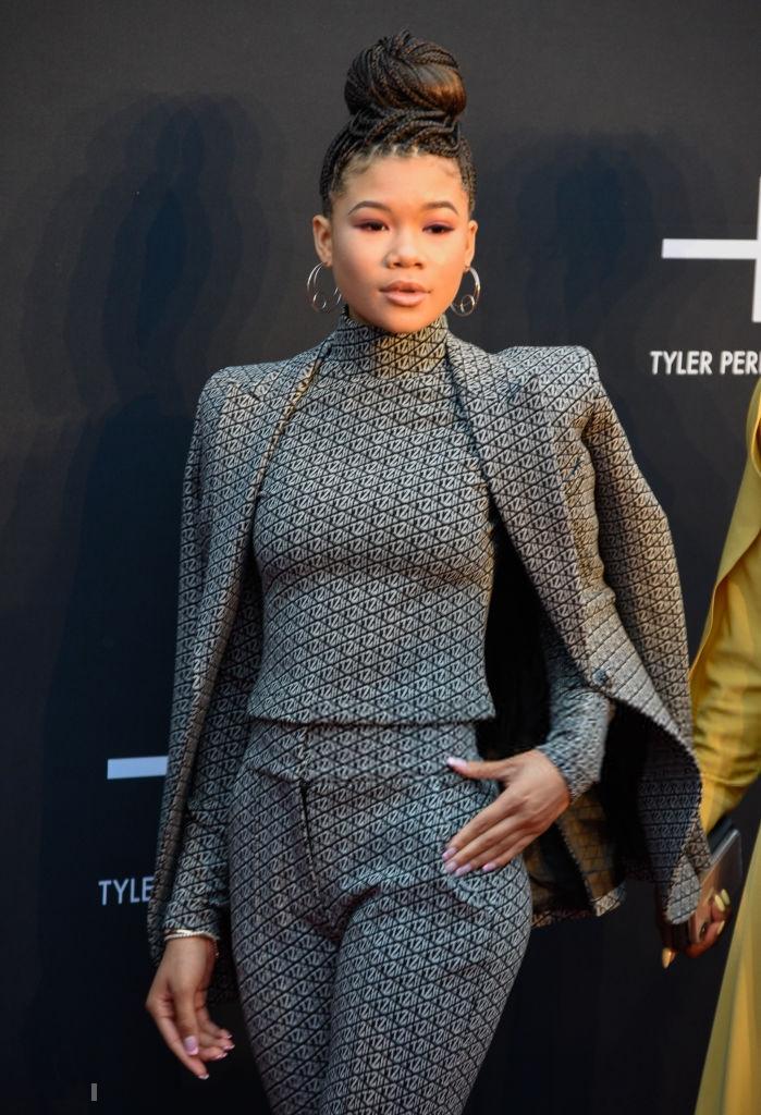 Storm Reid wearing #TommyxZendaya in the Tyler Perry Studios grand opening gala at Tyler Perry Studios in Atlanta!