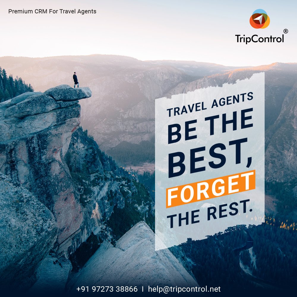 tripcontrol1's tweet photo. Travel Agents,

Be the best, Forget the rest.

Visit: https://t.co/uKyGM75CGY

#TripControl #TravelAgents #TravelSoftware #TravelCRM #OnlineTravelCRM #Travel #TravelFlyers #TravelCards #TravelItinerary https://t.co/7cXwaRoOdE