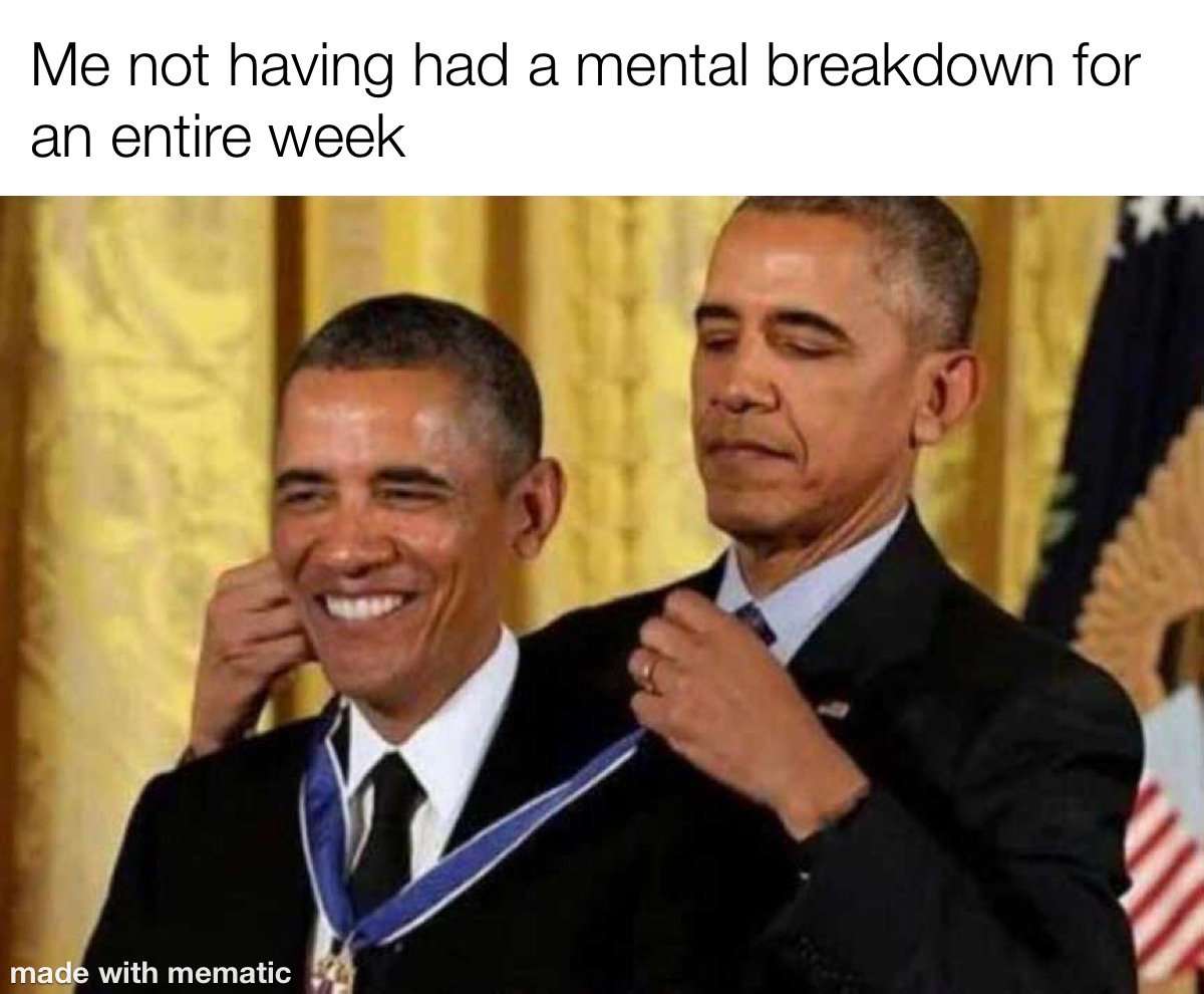 RelatableExper1's tweet image. Proud of myself 😂

#funnymeme #funny #mentalyinstable #brakedown #proud #meme #memyselfandI #gold #true