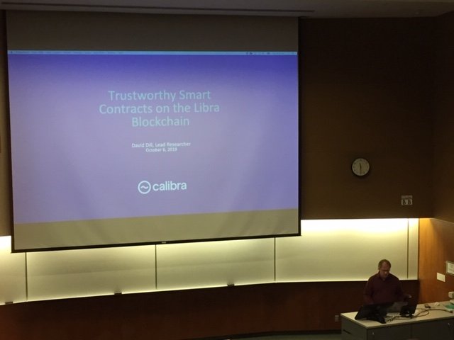 LibraMask's tweet photo. Today we were at the University of Waterloo attending a talk by David Dill, @calibra Lead Researcher on Move Smart Contract Formal Verification. Interesting things were presented on the road forward to ensure secure @Libra_ platform. https://t.co/yAiabClBUB