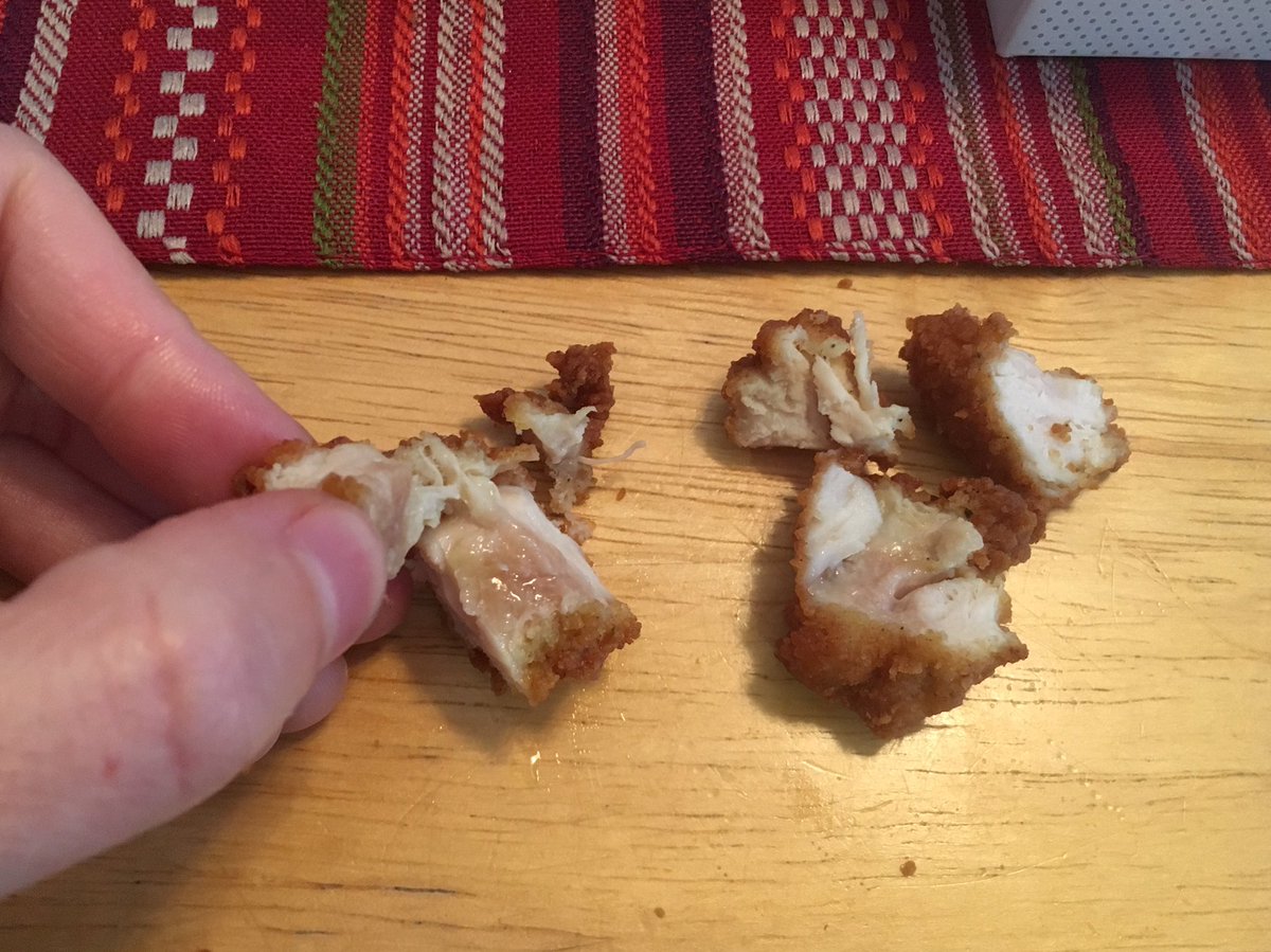 LPfeiffer10's tweet photo. @ChickfilA My family is a huge fan, especially during a busy week, but your new location tried to feed very raw chicken to my 1.5yr old. Good thing he still needs his food cut up or we might have missed this. Your standards are better than this. 👎🏻 Quality check. https://t.co/DH2N27ezW5