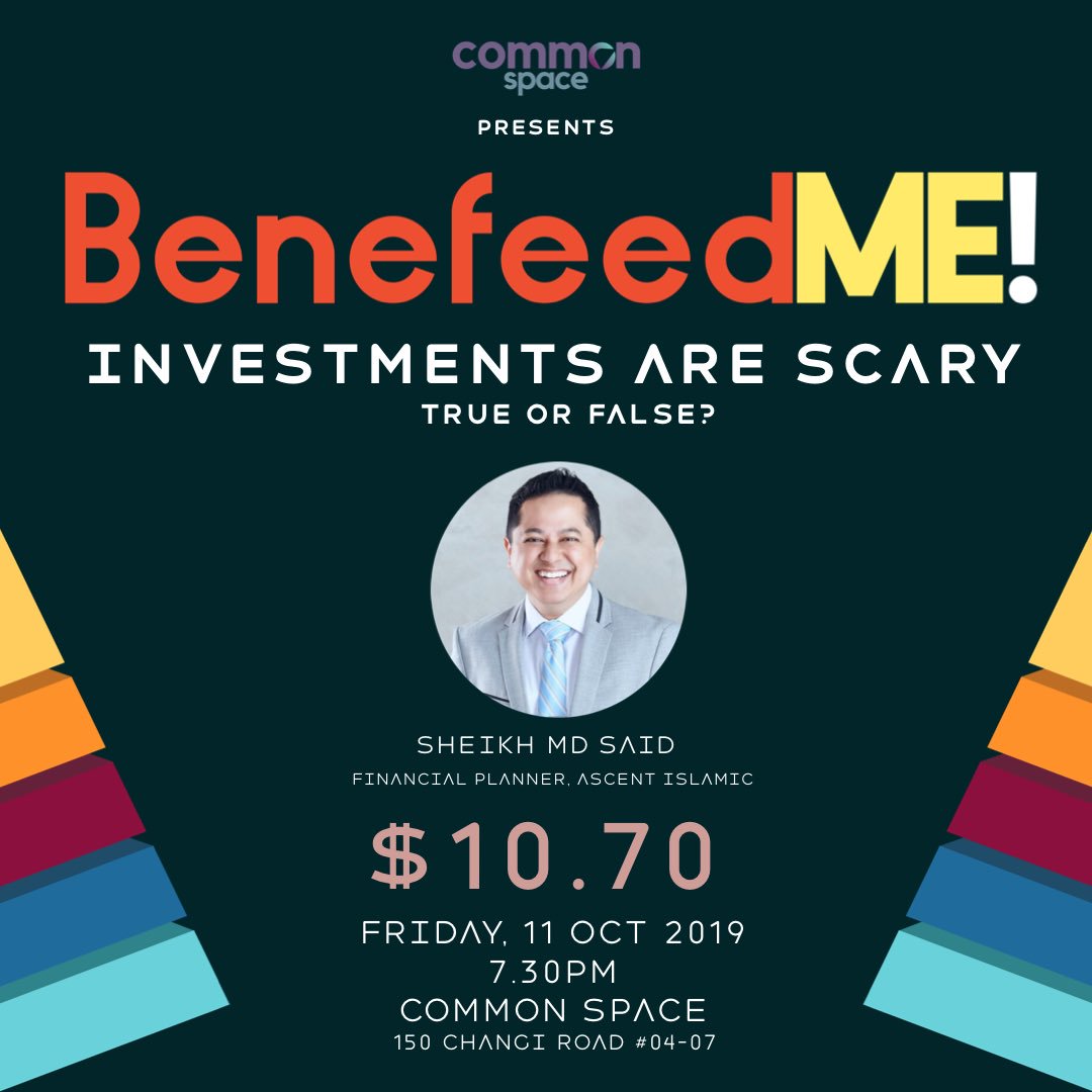 Tired of having financial agents coming up to you during your walk to the MRT? Confuse on which plans exactly is meant for you? Let’s share and discuss! 
Save your seat NOW at commonspace.sg/event-info/ben…