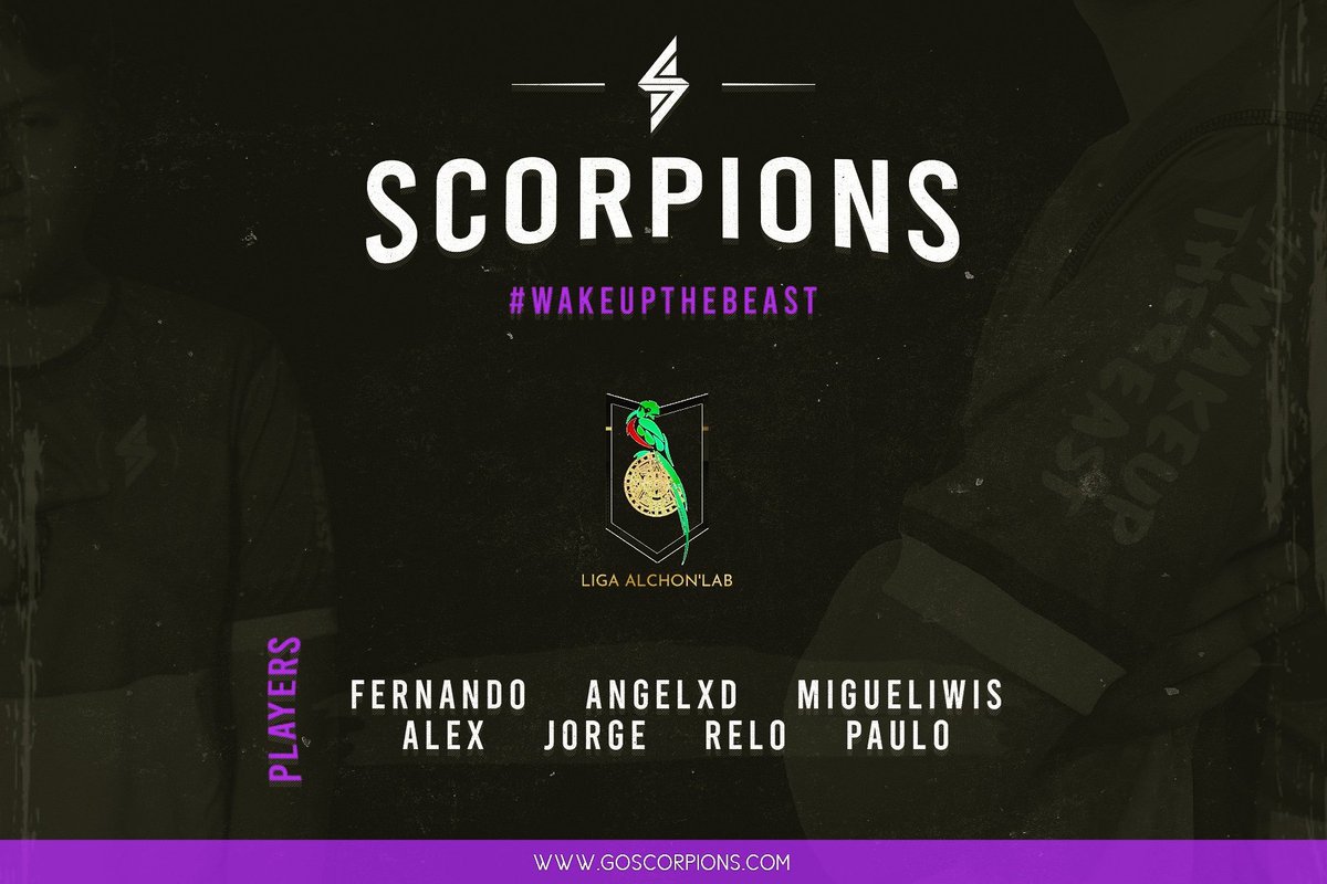 #Anunció

Y nos fuimos para Guatemala 🇬🇹🦂

Presentamos nuestro roster oficial para la liga @LigaAnchonlabGT.

Staff:
<a href="/kevinarce211/">Kevin Arce</a>
<a href="/SkylightGG/">ThePekka15</a>

Jugador
@ColoshoYorch8
<a href="/Migueliwis2/">Migueliwis</a>
@AF_luisfer
<a href="/JimmyAlex0110/">🇬🇹Jimmy Alex🇬🇹</a>
#Angelus
<a href="/JRelo99/">Relo</a>
<a href="/VaInPaulo/">Paulo Santos</a>

#WakeUpTheBeast