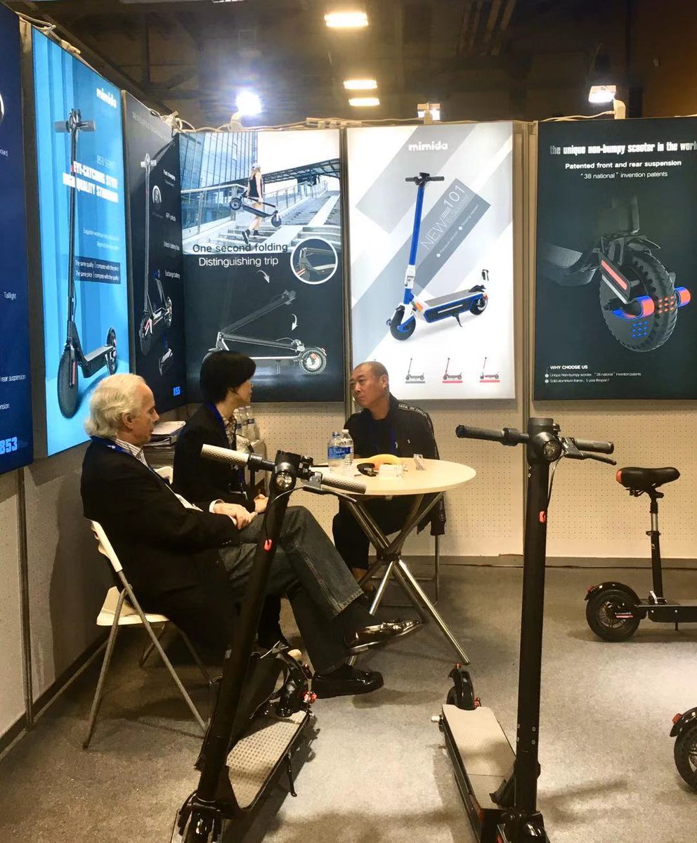 MimidaScooter's tweet photo. Cheers! Another great show in @AIMExpo  Columbus, OH🔥. Mimida presented its lastest models and stole the limelight. #electrickickscooter #aimexpo2019 #mimidascooter #MaaS #micromobiliy 

More info please dm sales6@mimidascooter.com https://t.co/aaAs25HTjx