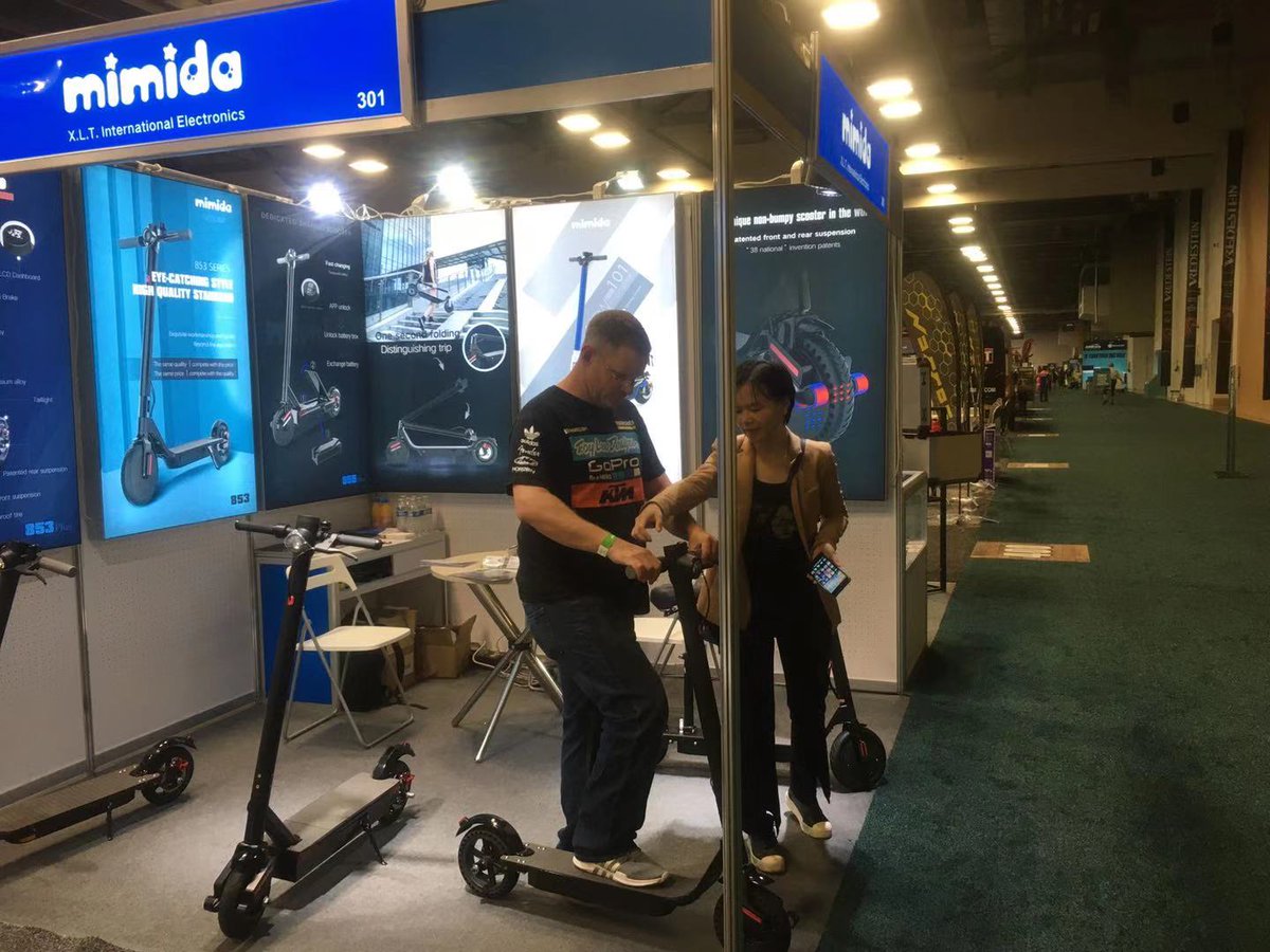 MimidaScooter's tweet photo. Cheers! Another great show in @AIMExpo  Columbus, OH🔥. Mimida presented its lastest models and stole the limelight. #electrickickscooter #aimexpo2019 #mimidascooter #MaaS #micromobiliy 

More info please dm sales6@mimidascooter.com https://t.co/aaAs25HTjx