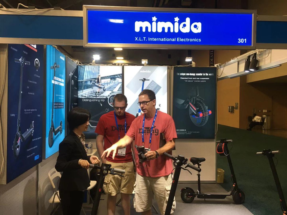 MimidaScooter's tweet photo. Cheers! Another great show in @AIMExpo  Columbus, OH🔥. Mimida presented its lastest models and stole the limelight. #electrickickscooter #aimexpo2019 #mimidascooter #MaaS #micromobiliy 

More info please dm sales6@mimidascooter.com https://t.co/aaAs25HTjx