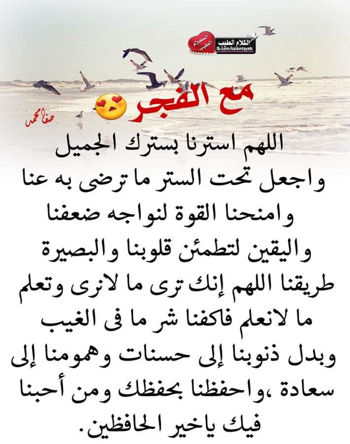 اللهم إنا نسألك صباحاً يملأ الأجساد عافية، والروح فرحاً، اللهم أرحنا من هموم الدنيا، وأرزقنا التوفيق في جميع أمورنا,,