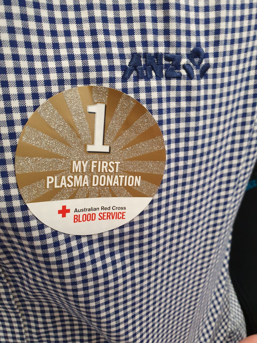 Nickschmidt_tas's tweet photo. First plasma donation done! Thank you for the moral support Derani! #ANZ #AURedCross #ANZAgri https://t.co/H4nkrSVsbb