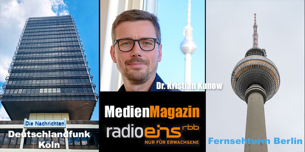 medienmagazin's tweet photo. https://t.co/uhHSOqQaqV <--- Der @radioeins Medienmagazin- PodCast ist draußen! #radiofakes @DLF @daniel_bouhs #fernsehturm #AudioMonitor @mabb_de #PragerBotschaft https://t.co/UG5jyJFQq6