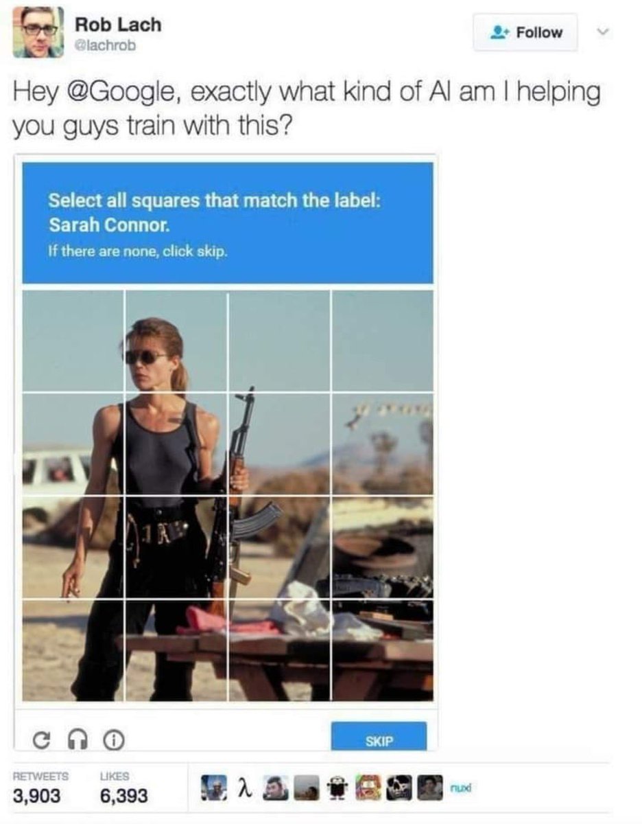 darkestpattern's tweet image. It’s just a matter of time... #google #ai #terminator
Credit: @lachrob
