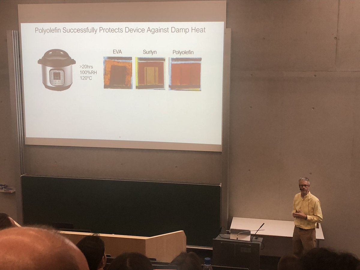 JM_Luther's tweet photo. #ISOS12 has kicked off @KITKarlsruhe with Mike McGehee’s plenary talk on pressure cooking #perovskite #solarcells to prove how stable they can be!
Watch along on YouTube if you’re an insomniac https://t.co/Ica5c4S8wz https://t.co/Q8p9cDMdPF