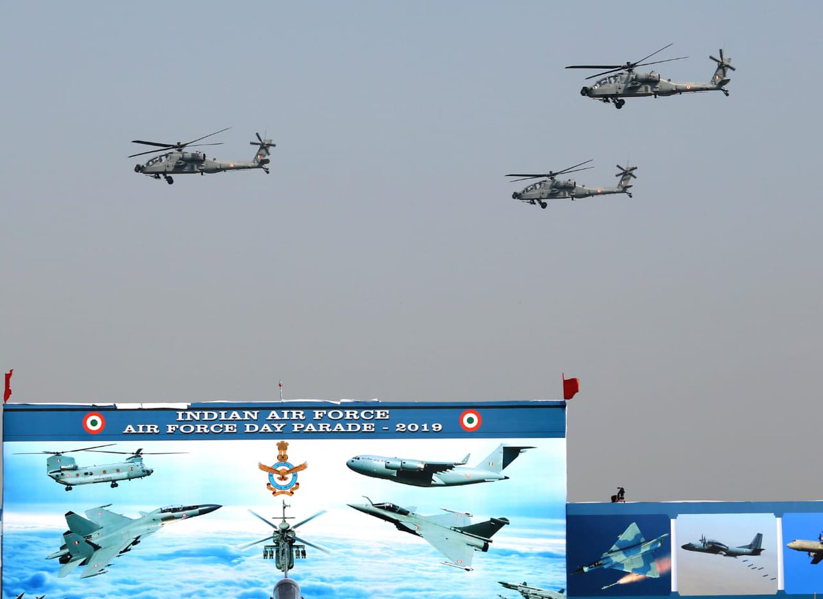 Парад в честь 87-летия ВВС Индии Индии, Rafale, участие, 87летия, церемония, вертолеты, первого, октября, Dassault, Оригинал, Транспортные, Boeing, Chinook, CH47FI, Первый, индийский, Apache, время, AH64E, Ударные