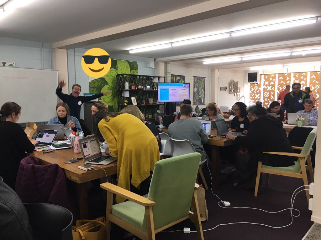 DarcyVo's tweet image. Not only the teachers are enthusiastic with their new learning @NZMindlab first face to face sessions for the DCL programme, the facilitators are excited as well @dave_parsons @sarahkaycoulter @ben_egerton @rochelle_thorn #technologyandlearning #digitalleadership #Collaboration