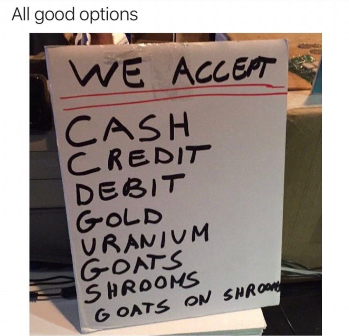 Seems reasonable. Everyone takes $GOAT. What about goats on shrooms?