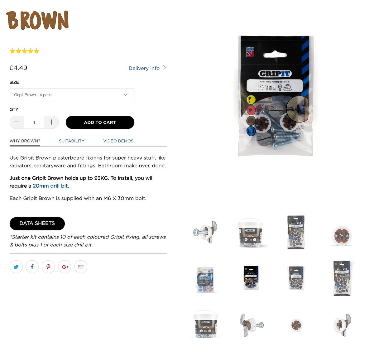 👁️Who said Brown was boring? 👁️

Use Gripit Brown plasterboard fixings for super heavy stuff, like radiators, sanitaryware and fittings. Bathroom make over, done. 

Just one Gripit Brown holds up to 93Kg. Yes, 93Kg! All the details here > bit.ly/2OfUYQR

#gripit #DIY
