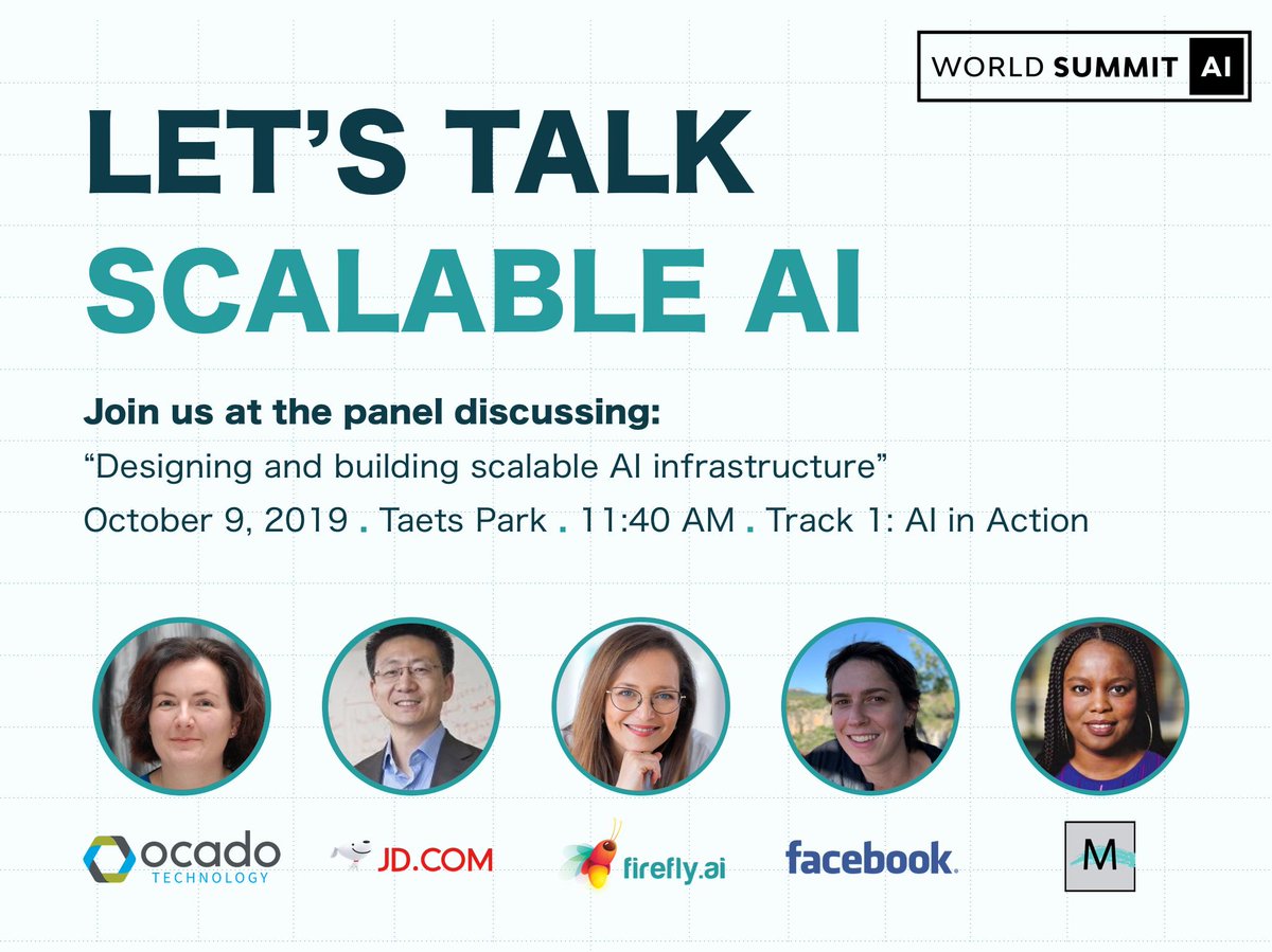 DoAIwithFirefly's tweet photo. Are you at @WorldSummitAI in Amsterdam this week? Be sure to check out the #WSAI19 panel with @AMDIVE, COO @OcadoTechnology; Hui Cheng, Head-JDX R&amp;D Center; Hila Lamm, CSO&amp;Co-Founder, @DoAiWithFirefly; @nandaweiden, Former Director Engineering, @Facebook; and @MarianSpier #AiWeek https://t.co/ZSym5XDbR9