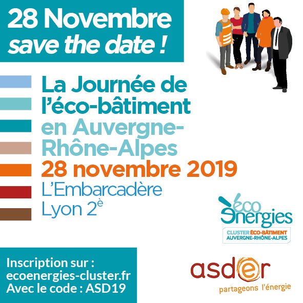 ASDER73's tweet photo. Venez nous rencontrer à la journée de l'éco-bâtiment le 28 Novembre à Lyon !
#JEB2019
@EcoenergiesAURA https://t.co/05BURx3NlE