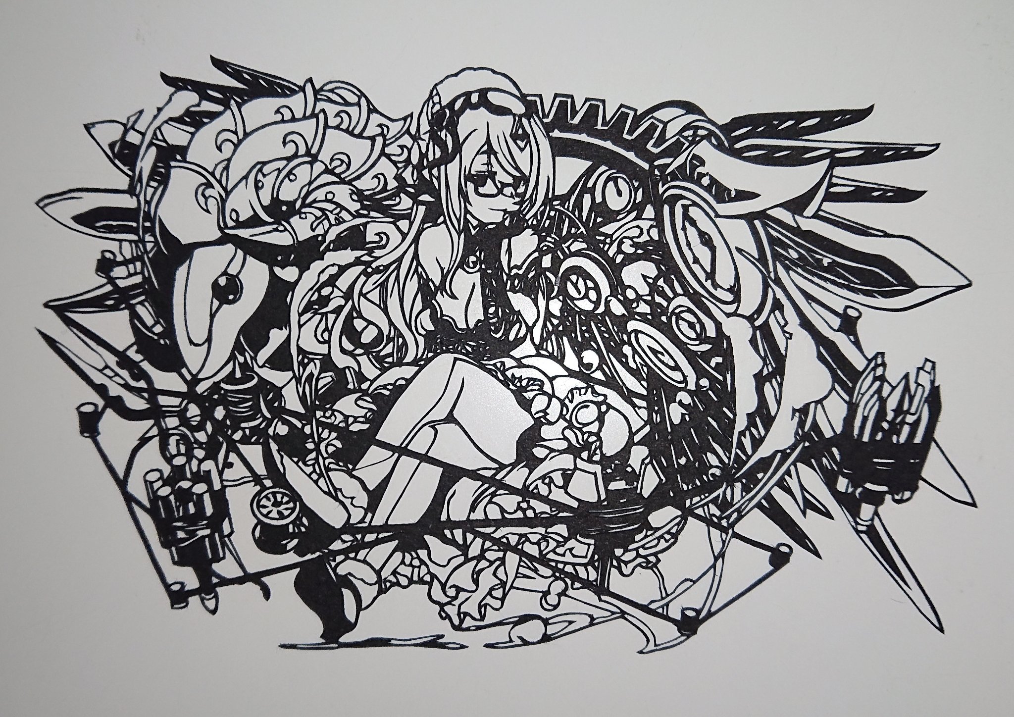 ゆき パズル ドラゴンズより 追憶の時女神ウルド 切り絵 パズドラで二番目に好きなキャラクターです 現アカウントでは未所持ですが 究極前の頃からリーダー 後にサブとして 今までで一番使ったキャラクターは ウルドだと思います こっちの究極