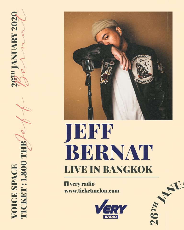 Sepsakon's tweet photo. คอนเสิร์ตของ Jeff Bernat จะจัดขึ้น ณ Voice Space วันที่ 26 มกราคม 2020 บัตรราคา 1,800 บาท เริ่มขาย 14 ตุลาคมนี้ https://t.co/o0EKblPuOq