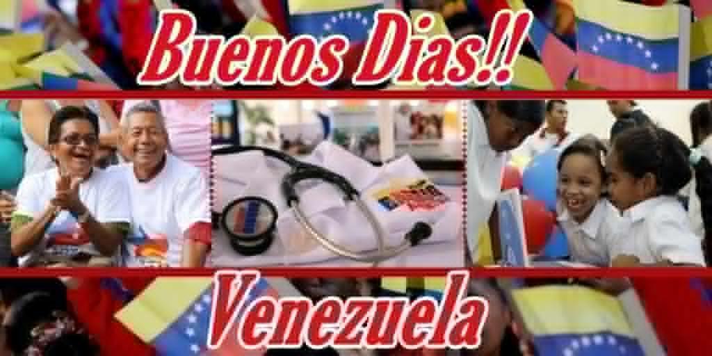 #07Oct |  ⏩#VenezuelaPatriaGrande

Buenos Días Venezuela!!

👊Aquí hay un pueblo consciente y dispuesto a defender su Patria de quienes quieren agredirla Que nuestra voz se escuche en el último rincón del planeta 🗣🗣#NoMasTrump #NoMoreTrump