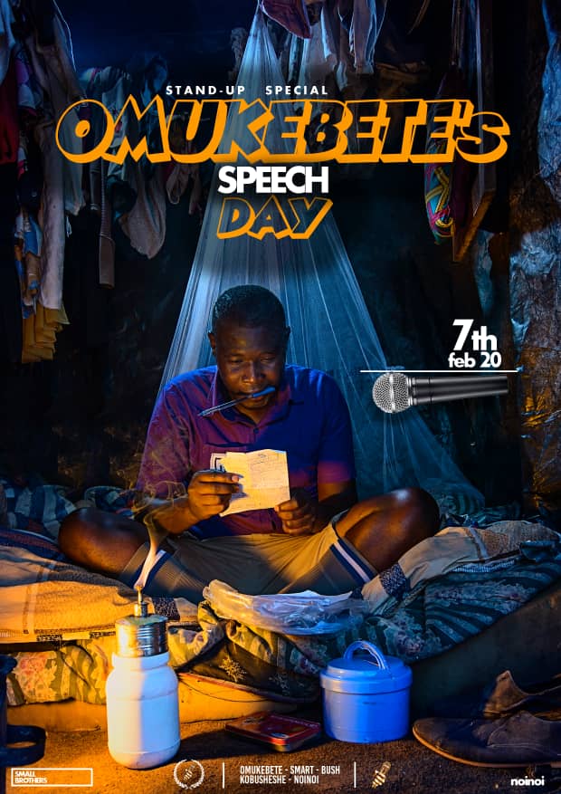 omukebete's tweet image. On this very day last year I won @thecomicug . Thanks be to God.  Massive thanks to papa @idringp and @nbstv . Ladies and gentlemen, here is the continuation of the story. You are all invited on #7thFeb as a perform my first ever comedy album tittled #OmukebeteSpeechDay