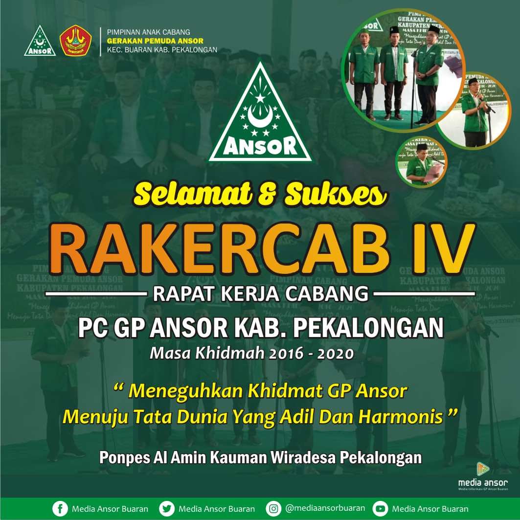 AnsorBuaran's tweet photo. Selamat dan Sukses
Rakercab IV Pimpinan Cabang Gerakan Pemuda Ansor Kabupaten Pekalongan.
Tim Media Ansor Buaran
Cc. @adtaufiq @AfifFuadS @Adung65A @noeruzzaman @towus_AY
#MediaAnsorBuaran
#AnsorKotaSantri
#Rakercab https://t.co/tGEF3oaSsG