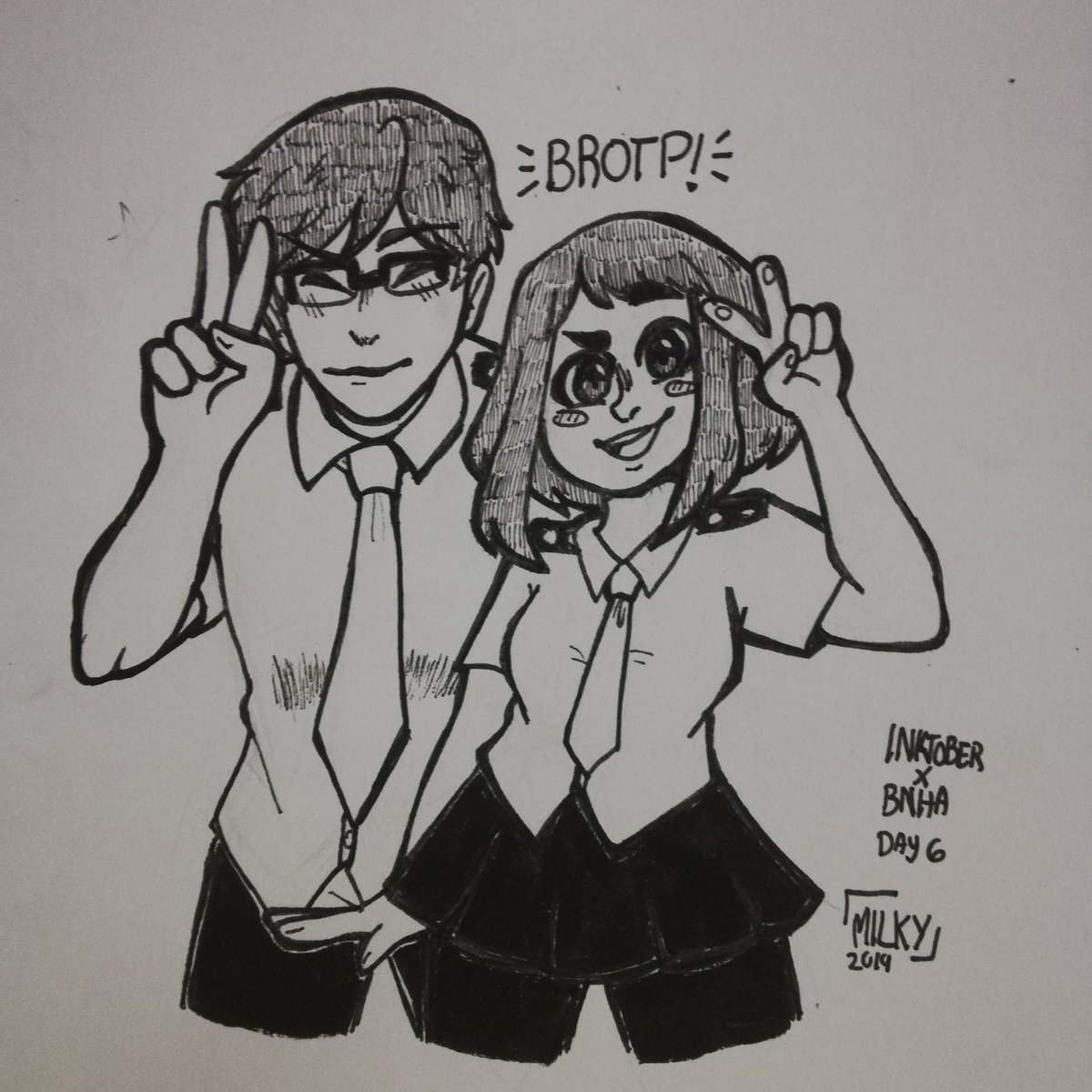 newacc_0000's tweet photo. I REALLY LIKED THIS ONE
Ochako and Tenya are just softies and support each other a whole lot 💖💖💖

#inktober2019 #inktober #inktoberbnha #bnha #ink #uraraka #iida #ochako #tenya #fanart https://t.co/mbY4jswe0G