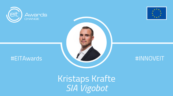 Our nominee for the EIT Change Award is <a href="/KrafteKristaps/">Kristaps Krafte</a>, CEO and Founder of #Vigobot.

Vigo offers a rehabilitation guide that uses #AI to help people recover faster and more effectively from a stroke.
Vote for Kristaps:
bit.ly/2mnqEYw

<a href="/EITeu/">European Institute of Innovation & Technology</a>
<a href="/EITHealthScand/">EIT Health Scandinavia</a> 
#EITAwards