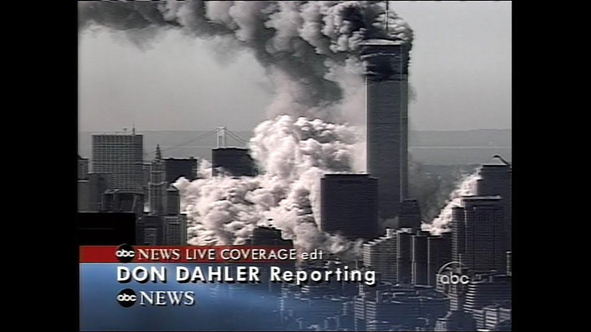 At ABC News anchor Peter Jennings had no words to describe what happened to WTC2 at 0959 ET but Don Dahler reporting live via phone from his apt @ corner of Duane & Church starting just a few moments after 1st plane was “fortunately” there to guide him to the “official” story17/