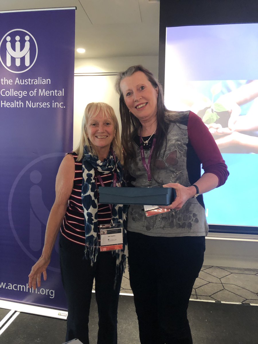 ACMHN's tweet photo. Best presenter of the #CLSIG stream is Julia Hunt and best presenter for the #PIMHSIG stream is Julie Ferguson. Well done! https://t.co/TR4bF0kI5R