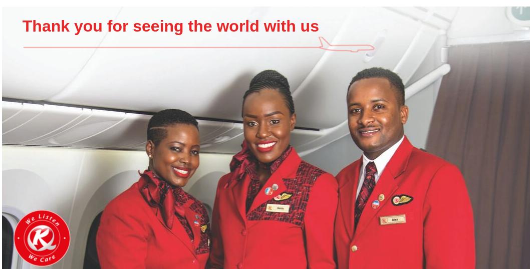 KenyaAirways's tweet photo. Every day we consider it a privilege to see the world &amp; experience its beauty with you. We remain committed to continuously improving our services so that your travels with us are seamless and memorable. Thank you for taking this journey with us. #WeCare #KQCustomerService https://t.co/VuSWV4Z9LE