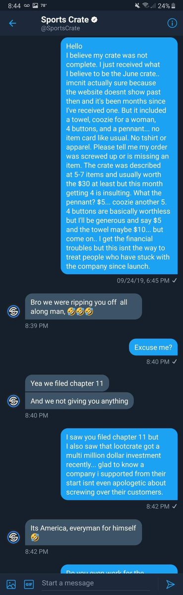 SH0EW's tweet photo. @SportsCrate Fuck off https://t.co/FHztaGsL78
