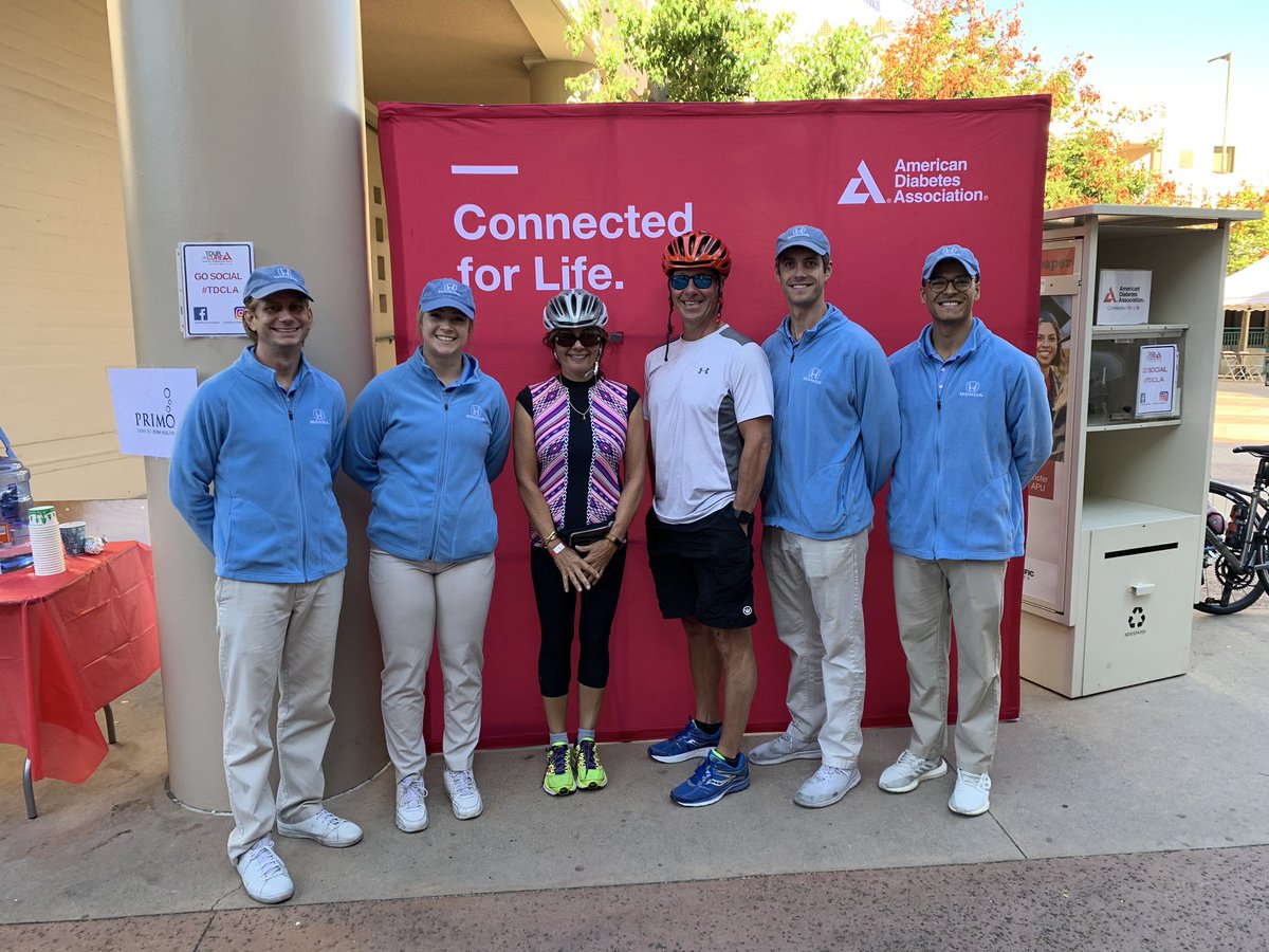 Cyn_LA1's tweet photo. As promised, the @HelpfulHonda people joined today’s @ADA_LosAngeles #TourDeCure to help make a positive difference in the lives of all people affected by all types of #diabetes‼️#TdCLA #ConnectedForLife #BendTheCurve https://t.co/vU4TfZZemY